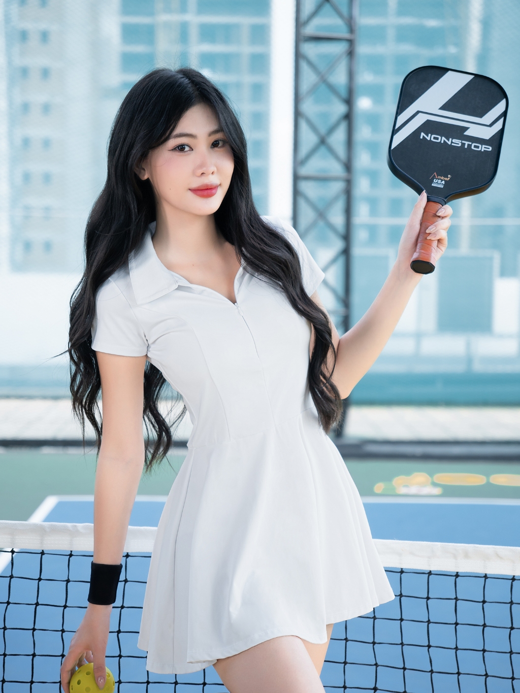 Ảnh Váy tennis thể thao nữ Fitme GOC pickleball tặng kèm quần bảo hộ chất liệu thun co giãn thoáng khí DTNN01 3