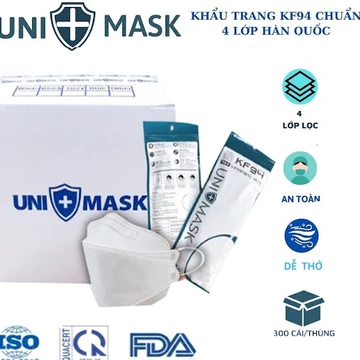(Giá sỉ) Thùng 300 chiếc khẩu trang KF94 UNIMASK chính hãng khẩu trang 4D UNIMASK KF94 UNIMASK