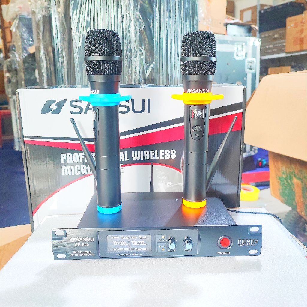 mic không dây SANSUI SH500 SH-500 SH 500 - SHURE SH 300G - tiếng hay ...