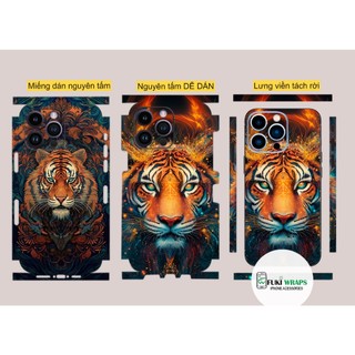 Miếng dán Skin Mặt lưng Sau Hổ  MS08 FULL VIỀN Dành Cho Các dòng ANDROID , 16 pro max 15 pro max 14 pro ma