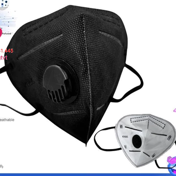 (10 cái) Khẩu trang y tế N95 màu ĐEN 5 lớp (có van/ không van)