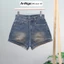Quần short jean nữ bo lai chất jean denim không giãn mềm mịn Anngo - AT497