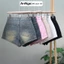 Quần short jean nữ bo lai chất jean denim không giãn mềm mịn Anngo - AT497