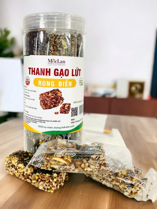 Ảnh Thanh gạo lứt rong biển, mix các hạt dinh dưỡng Mộc Lan Healthy 250g, 500g 1