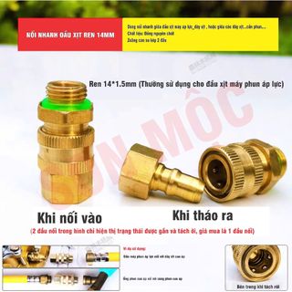 KHỚP NỐI NHANH máy rửa xe - máy phun rửa áp lực( đầu nối nhanh)