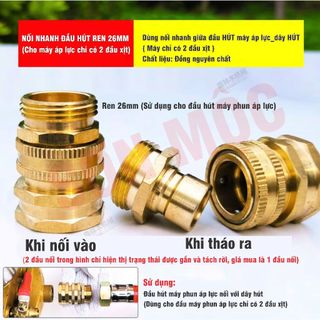 KHỚP NỐI NHANH máy rửa xe - máy phun rửa áp lực( đầu nối nhanh)