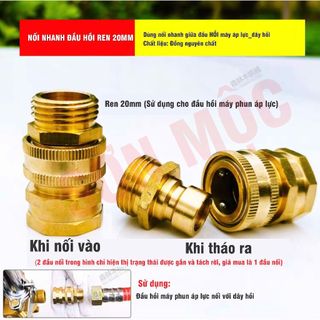 KHỚP NỐI NHANH máy rửa xe - máy phun rửa áp lực( đầu nối nhanh)