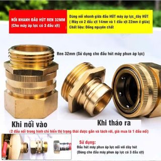 KHỚP NỐI NHANH máy rửa xe - máy phun rửa áp lực( đầu nối nhanh)