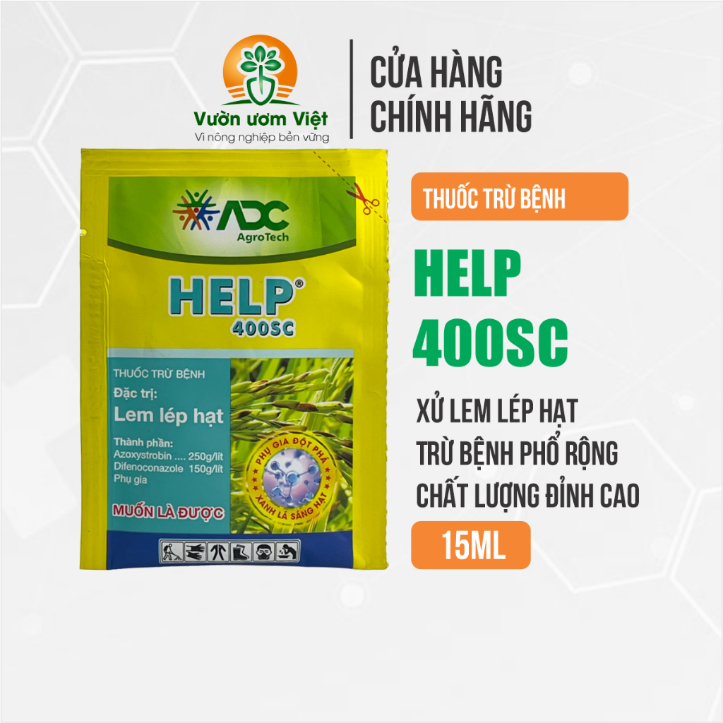 [Gói 15ml] Thuốc trừ bệnh HELP 400SC đặc trị nấm bệnh phổ rộng chính hãng ADC