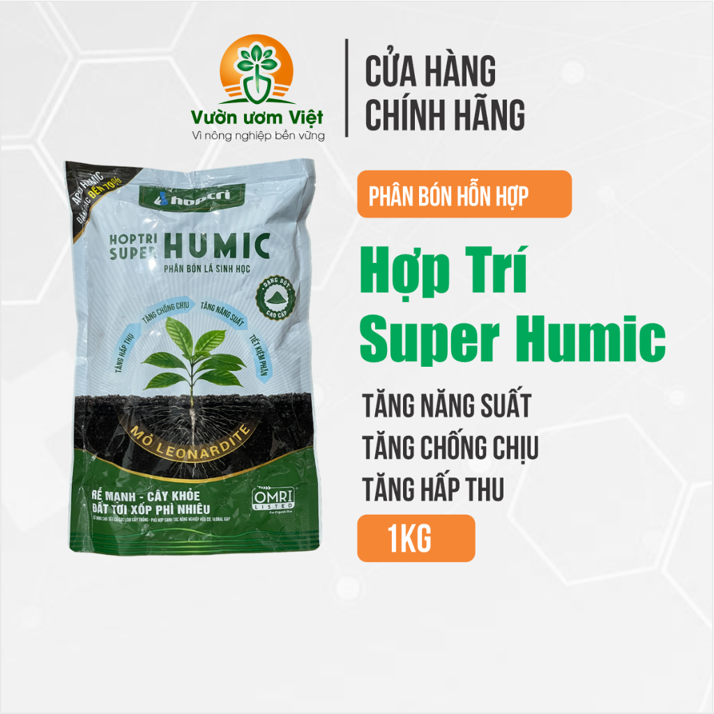 Phân bón hữu cơ Hợp Trí SUPER HUMIC - dinh dưỡng dành cho cây trồng và đất đai - 1 Kg