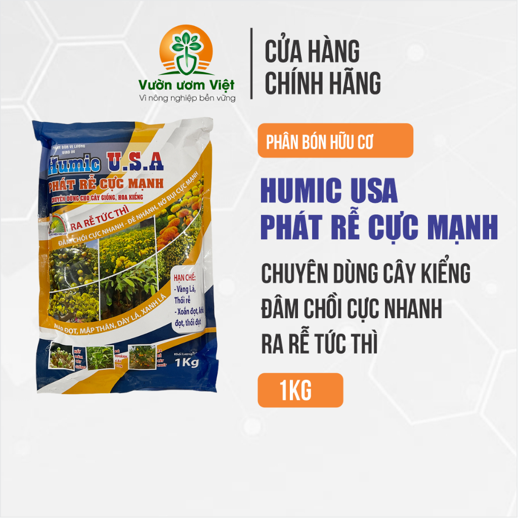 HUMIC USA - hữu cơ bổ sung vi lượng và khoáng chất, đảm bảo cho cây trồng phát triển vượt bậc - 1kg
