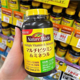 Vitamin tổng hợp Nature Made Multiple Vitamin & Minerals Nhật 120 viên ,200 viên