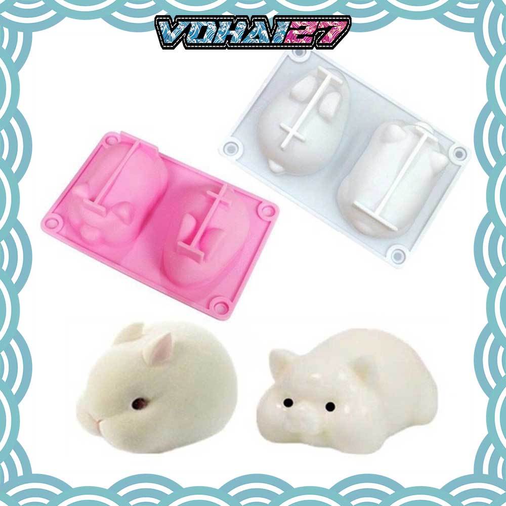Khuôn Silicon Heo Thỏ Làm Socola, Đậu Hũ Non, Thạch Rau câu, Pudding Chịu Nhiệt Cao