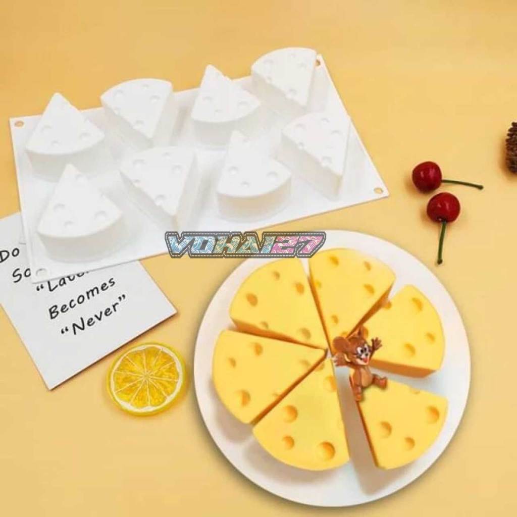 Khuôn Silicon Phomai Cheese Dễ Thương Làm Socola, Đậu Hũ Non, Thạch Rau câu, Pudding (Phô Mai)