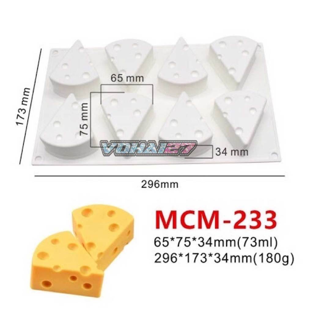 Khuôn Silicon Phomai Cheese Dễ Thương Làm Socola, Đậu Hũ Non, Thạch Rau câu, Pudding (Phô Mai)