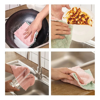 Khăn Lau Đa Năng 2 Mặt Mềm Mịn, Lau Bếp, Lau Tay, Lau Kính Sạch Bong KT0L4