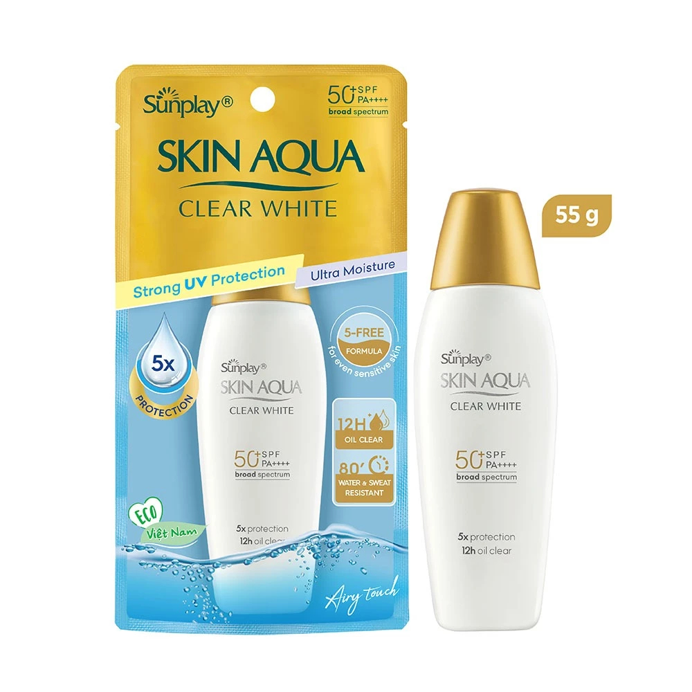 Sữa Chống Nắng Dưỡng Da Trắng Mịn Sunplay Skin Aqua Clear White SPF50+/PA++++