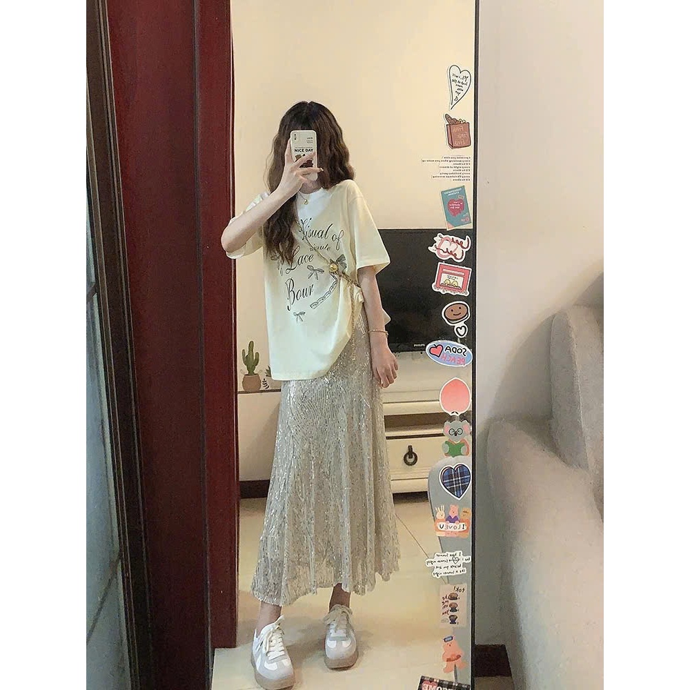 Áo thun nữ ngắn tay in hình Nơ Visual JULY FASHION, Áo thun ngắn tay nữ dáng rộng in hình Chất Cotton 4 chiều mềm đẹp