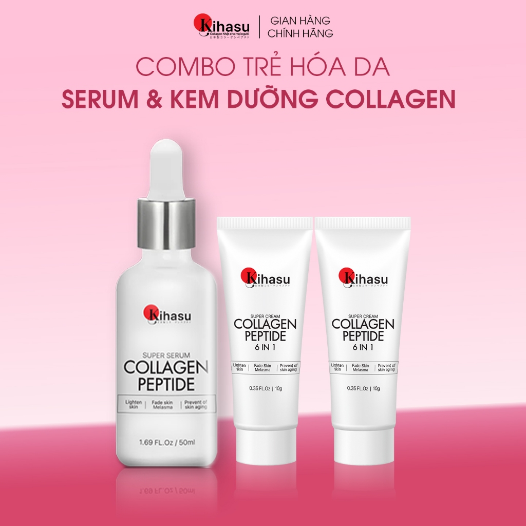 Ảnh Bộ Serum Collagen Và Kem Dưỡng Collagen Ngày Đêm Sáng Da, Mờ Thâm, Chống Lão Hóa Vượt Trội 1