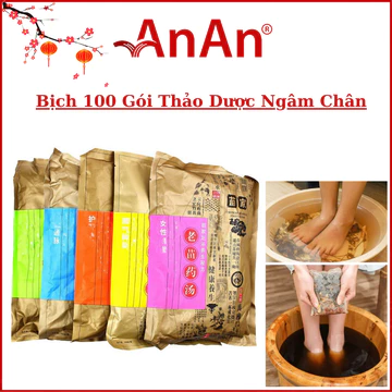 Gói Thảo Dược Ngâm Chân Thư Giãn Thải Độc Đôi Bàn Chân | Bịch To 100 Gói Nhỏ Thảo Dược Thiên Nhiên