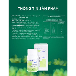 Viên uống Ego Pure giúp thanh lọc đường ruột và cân bằng hệ vi sinh hộp 120 viên