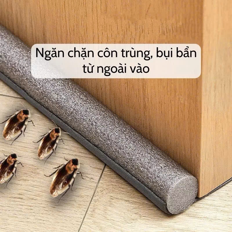 TẤM CHẶN CỬA-NẸP XỐP - Thanh Nẹp Mút Xốp 95cm Chặn Khe Cửa Chống Côn Trùng- Tiếng Ồn- Gió Lùa- Gió Điều Hòa- Bụi Bẩn