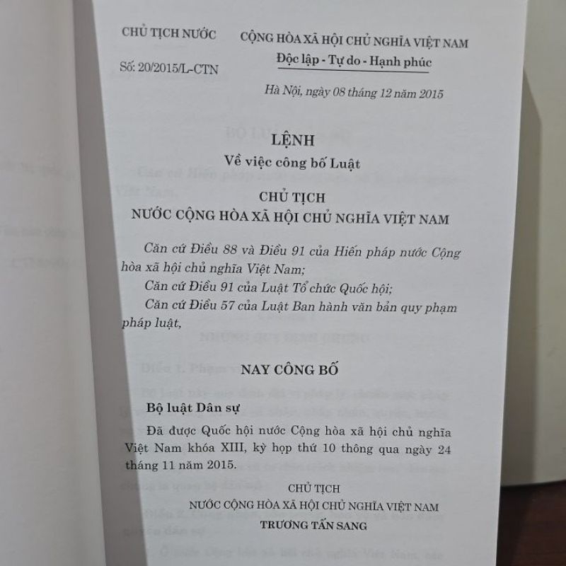 Ảnh Sách - Bộ Luật Dân Sự (hiện hành) 4