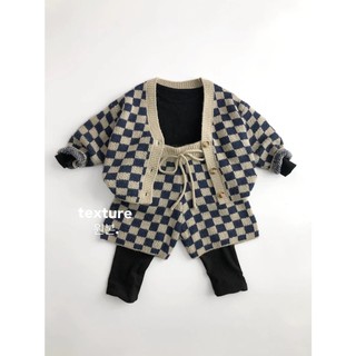 𝑯𝒂̀𝒏𝒈 𝑸𝑪𝑪𝑪 x 𝑻𝒊𝒏𝒕𝒊𝒏 | CARO SET - Bộ Len Caro Phong Cách Hàn Quốc Cho Bé Chất Đẹp