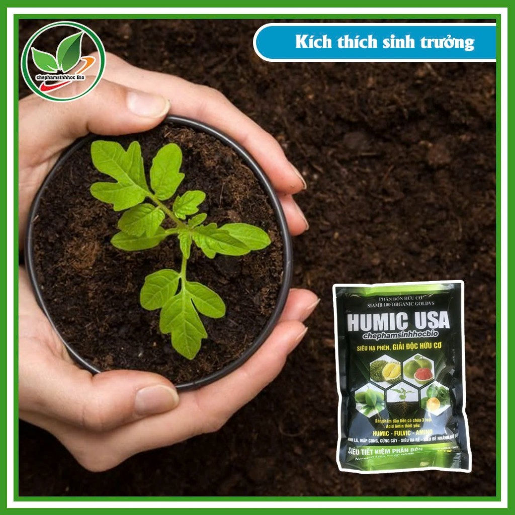 Phân Bón hữu cơ HUMIC USA, siêu hạ phèn, giải độc hữu cơ. Túi 1kg