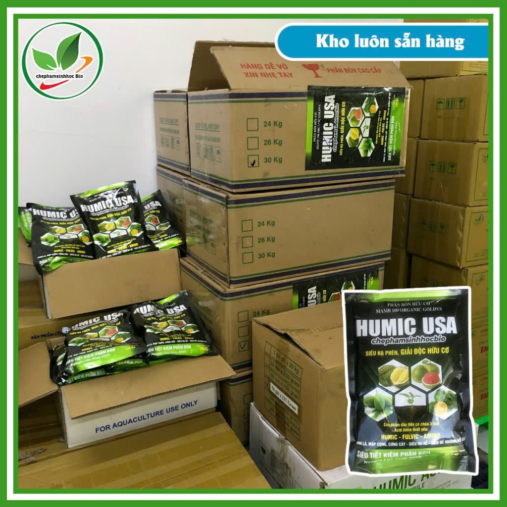 Phân Bón hữu cơ HUMIC USA, siêu hạ phèn, giải độc hữu cơ. Túi 1kg