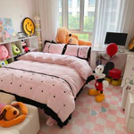 bộ chăn ga nỉ lông thỏ minmin cao cấp,hàng thiết kế họa tiết thêu dày dặn , mềm mịn bao chuẩn 1 HLHOME — ảnh 8