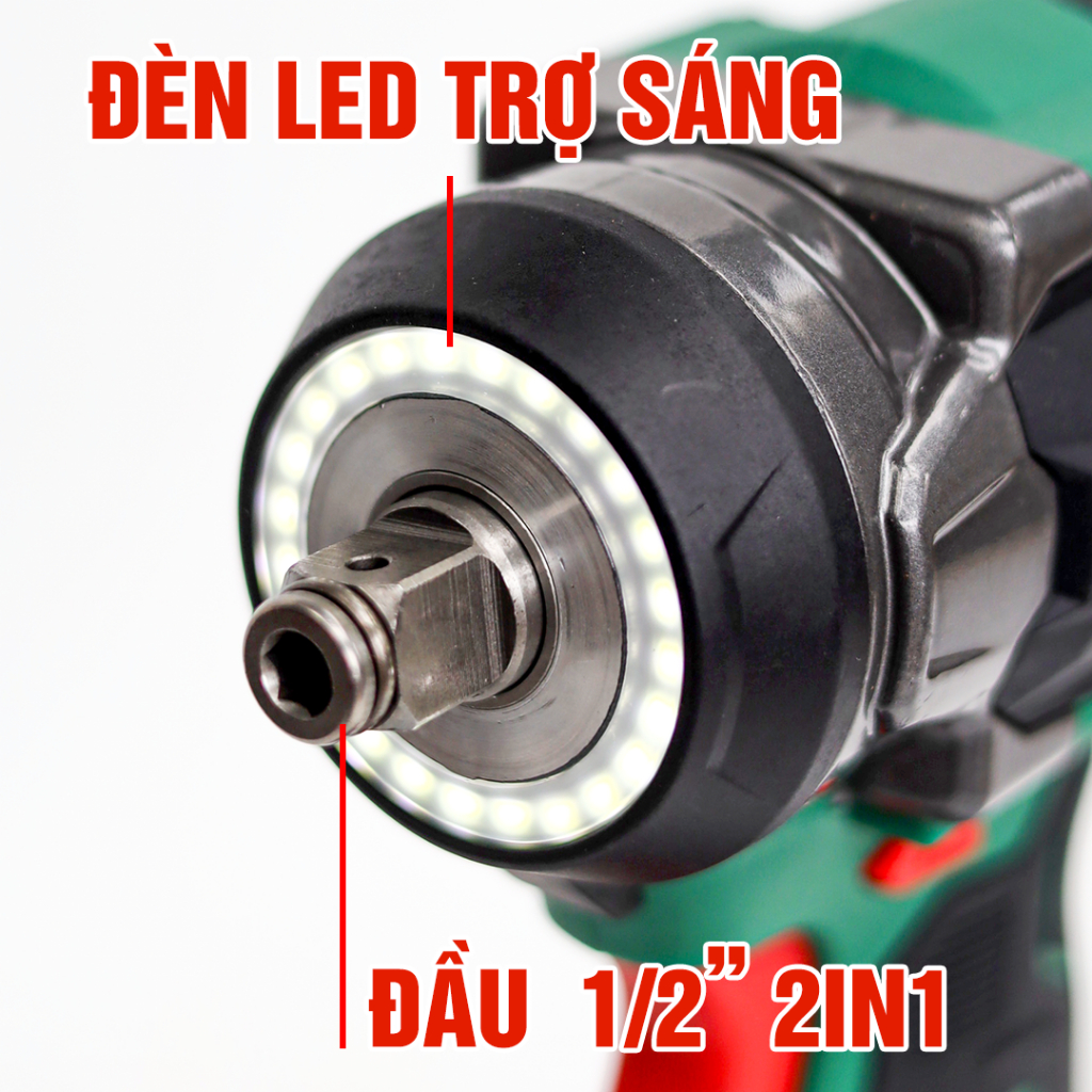 [TẶNG 26 PHỤ KIỆN] Máy Siết Bulong Workfix WF-IW470N - Điều Tốc 3 Cấp - Chuyên Mở Ốc Bé Hơn 28mmTính Năng