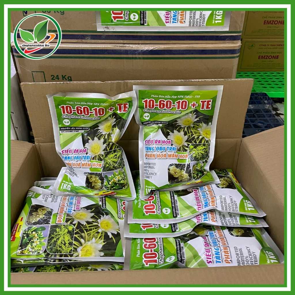 Phân bón hỗn hợp 10 - 60 -10 + TE. Túi 1kg