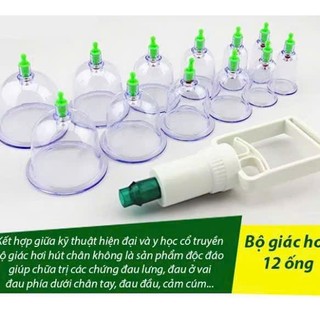 Bộ giác hơi 12 cốc không dùng lửa - BỘ GIÁC HƠI KHÔNG CÓ NAM CHÂM - GIACHOI869