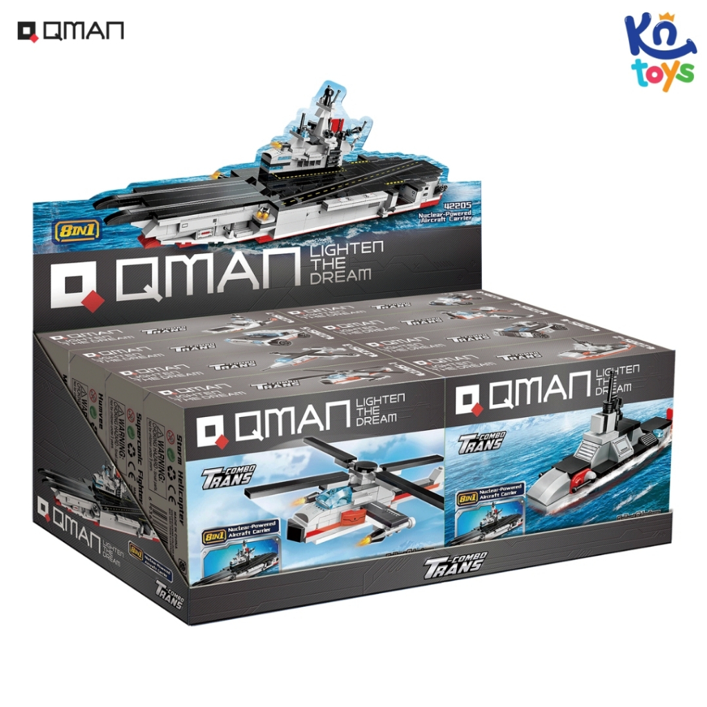 Ảnh Đồ chơi xếp hình, lắp ráp Qman 42205 - Tàu chạy bằng năng lượng h ạt nh ân (572 mảnh ghép) 3