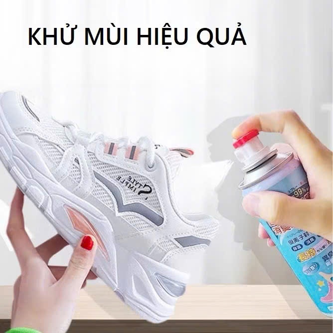 Xịt Khử Mùi Hôi Giày Dép Nano Bạc Đánh Bay Mùi Hôi Chân Cao Cấp,  BÌNH XỊT KHỬ MÙI GIÀY - MÃ: XITKHUMUI8521