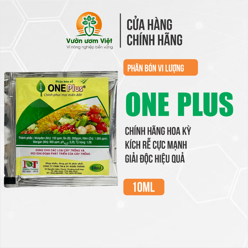 Phân bón lá One Plus - giải độc cây, mát rễ, tăng đề kháng, tái tạo tế bào chết, tăng đề kháng -10ml