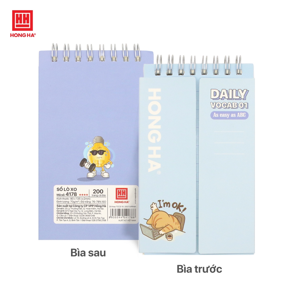 Ảnh Sổ tay lò xo ghi chép học từ vựng Daily Vocab 01 Hồng Hà 200 trang - 4178 3