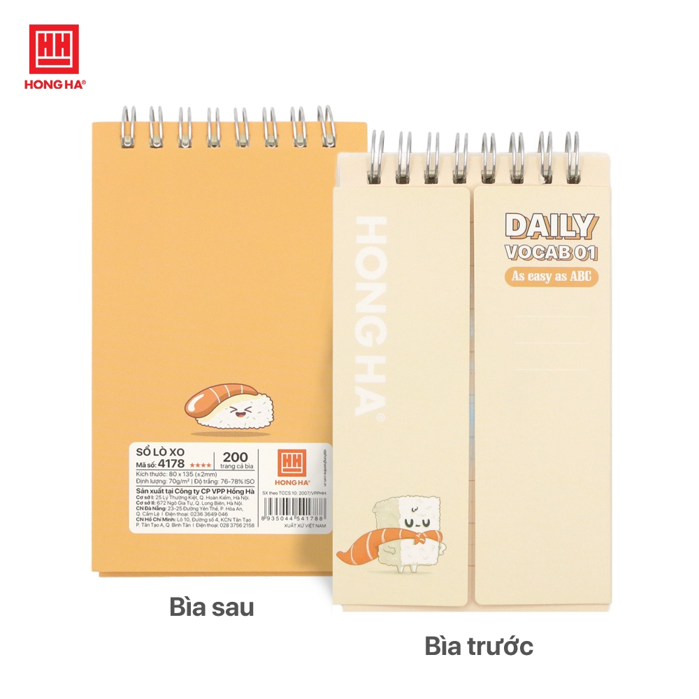 Ảnh Sổ tay lò xo ghi chép học từ vựng Daily Vocab 01 Hồng Hà 200 trang - 4178 4