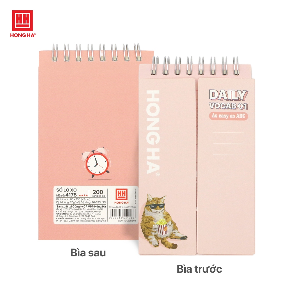 Ảnh Sổ tay lò xo ghi chép học từ vựng Daily Vocab 01 Hồng Hà 200 trang - 4178 2