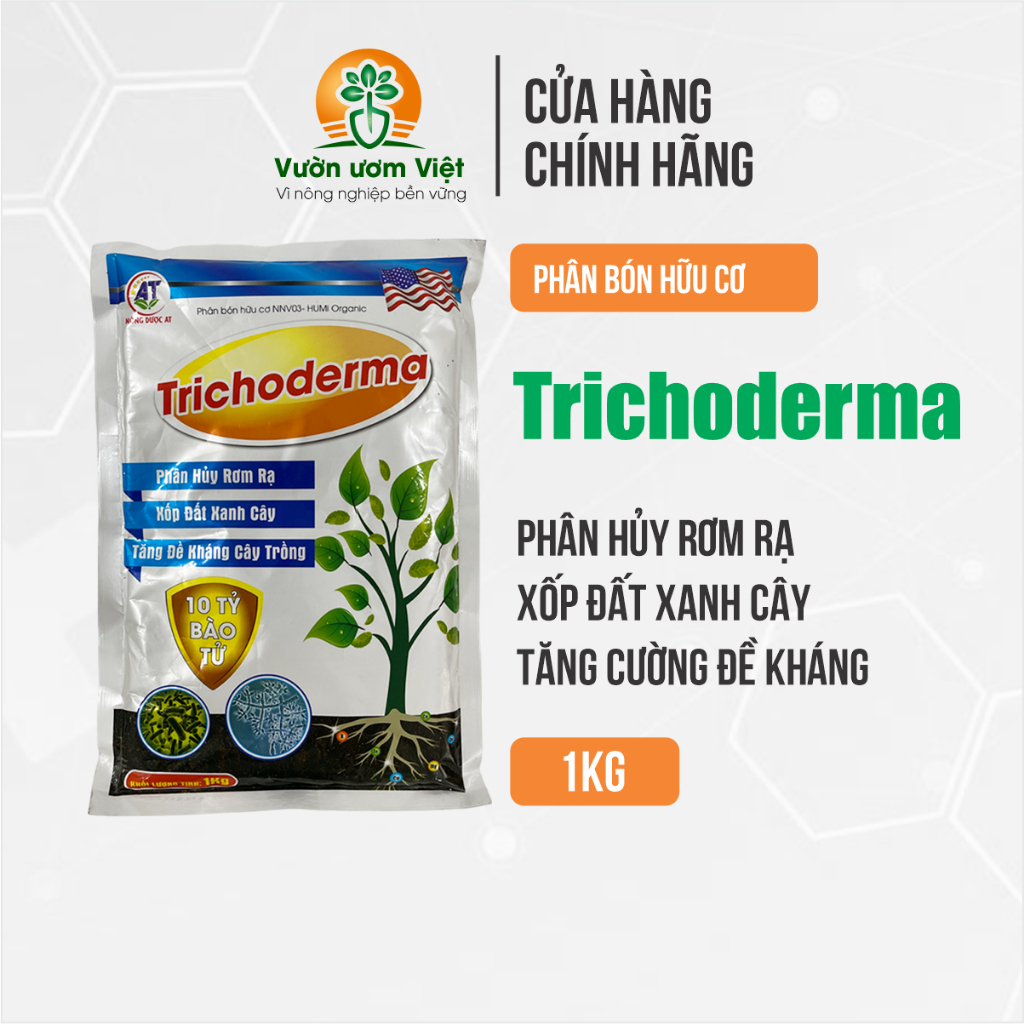 TRICHODERMA bổ sung 10 tỷ bào tử nấm đối kháng nhập khẩu có lợi cho đất và cây trồng