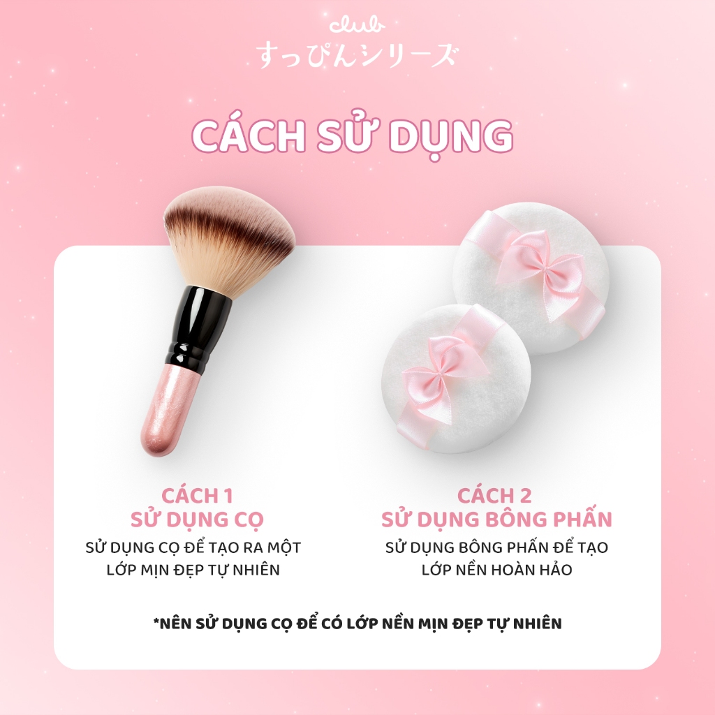 Ảnh Phấn Phủ Dưỡng Da Dạng Bột, Che Phủ Lỗ Chân Lông Club Suppin Hương Hoa Trắng Nhật Bản Hộp 26g 4