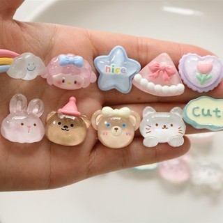 DIY Phụ Kiện Trang Trí Giày Dép crocs Màu Sắc Trong Suốt Hoạt Hình Dễ Thương Dán dép, ốp, tai nghe...charm gắn dép pkk03