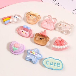 DIY Phụ Kiện Trang Trí Giày Dép crocs Màu Sắc Trong Suốt Hoạt Hình Dễ Thương Dán dép, ốp, tai nghe...charm gắn dép pkk03