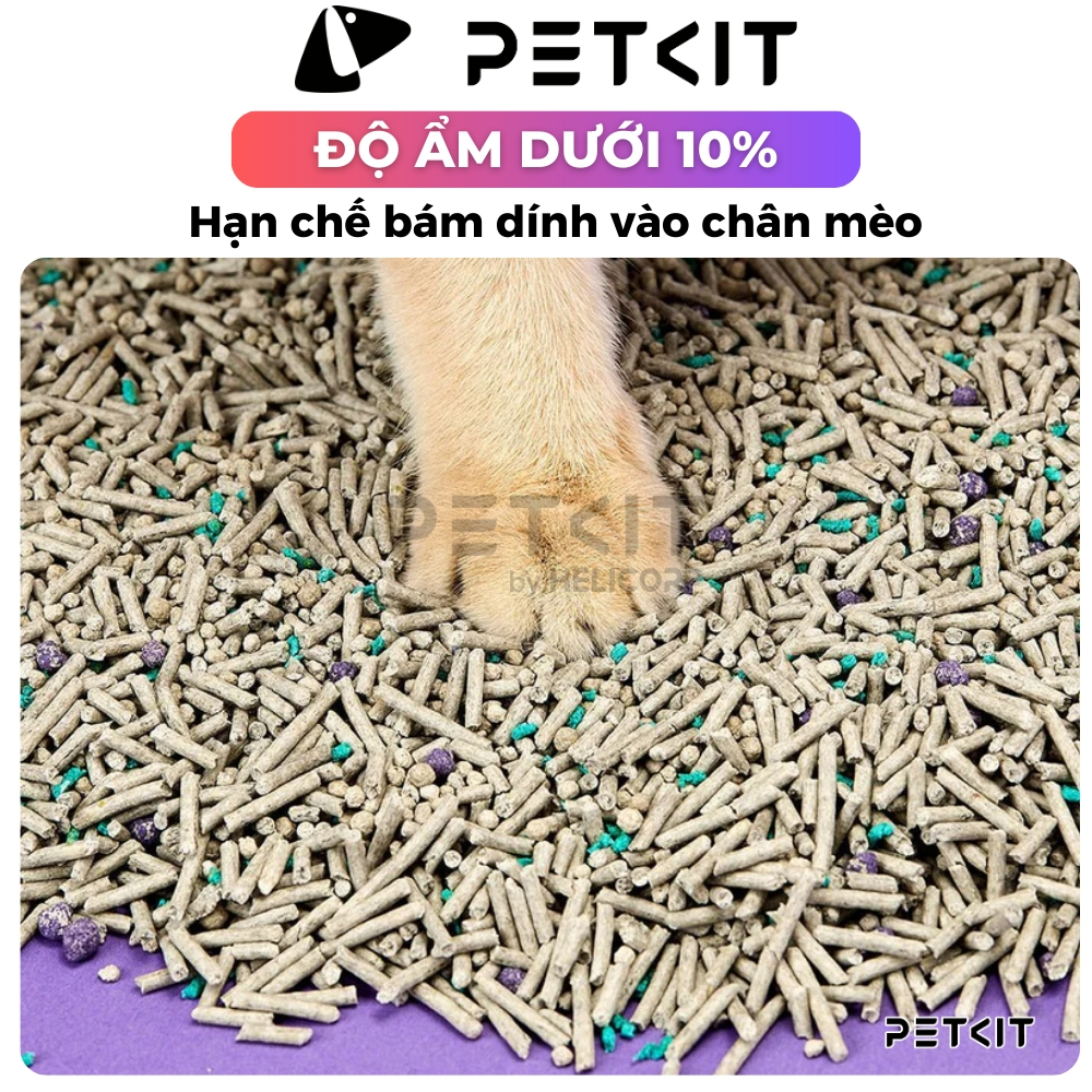 Ảnh Cát Mèo PETKIT Không Mùi, Khử Mùi Tự Nhiên, Vón Cục Nhanh, Xả Toilet, 3.6Kg/túi 3