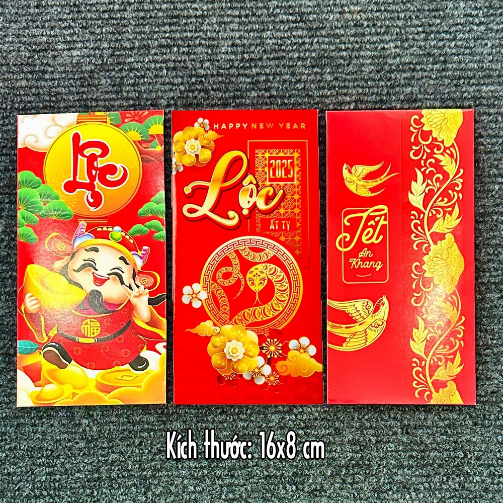 [HÓT] Combo 10 Bao Lì Xì Giá Sỉ Mẫu Chữ LỘC đẹp mắt ý nghĩa lịch sự Lì Xì Tết độc đáo , Giá Sỉ
