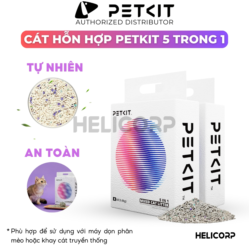Ảnh Cát Vệ Sinh Cho Mèo PETKIT Bentonite Mix Đậu Nành, Không Bụi, Xả Toilet, 3.6Kg/túi 3