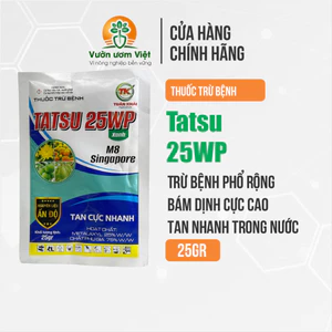Thuốc trừ bệnh TATSU 25WP trị thối thân, xì mủ, mốc sương, thán thư, loét sẹo và các bệnh khác - 25g