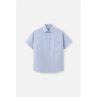 Áo Sơ Mi Cộc tay BOO Kẻ Ngang Dáng Regular Chất Liệu Oxford Dễ Phối Đồ