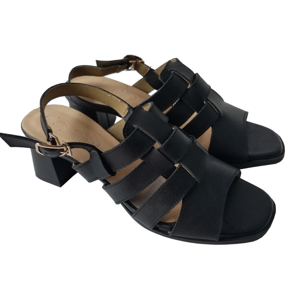 Giày Sandal Cao Gót Nữ Da Bò Thật BIGGBEN Cao 5 Phân HKD775